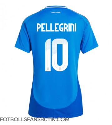 Italien Lorenzo Pellegrini #10 Replika Hemmatröja Damer EM 2024 Kortärmad